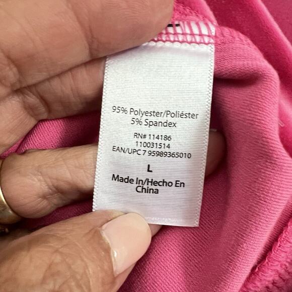 NWT Large JUICY COUTURE Velour Bling Tracksuit Hoodie & Pant Hot Pink - Picture 10 of 11